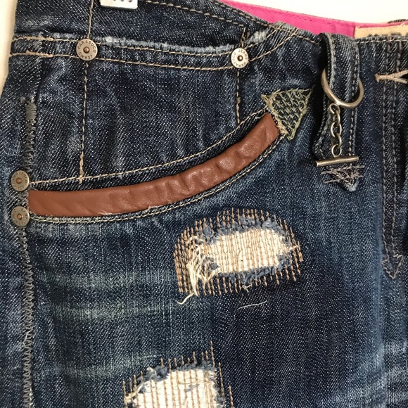 Parasuco Distressed Denim Size 8 mini skirt - Picture 6 of 6